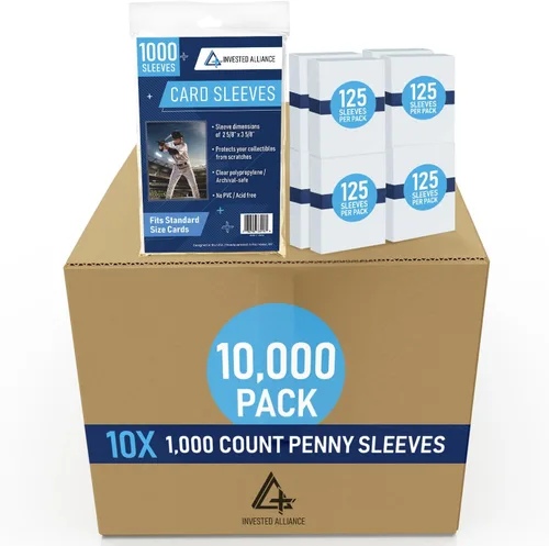 Premium Penny Sleeves for Trading Cards | Soft Trading Card Sleeves for Baseball Cards, Ultra Clear Plastic Pro Sports Card Sleeve, Football, MTG