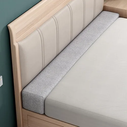 Miniatura 10 de EFELIM Relleno de espacio de cama de lino para cama Queen King de tamaño matrimonial, extensor de colchón rectangular de esponja gruesa para Beige