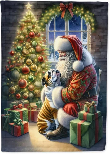 Miniatura 109 de Caroline's Treasures DAC4159CHF - Bandera de casa de Husky siberiano y Papá Noel para porche, grande, para colgar en la pared, poliéster