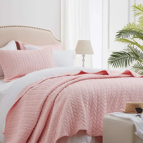 Miniatura 14 de SunStyle Home Colchas Tamaño Queen Verde Oliva, Cubrecamas Edredón Ligero, Juego de Ropa de Cama Tamaño Full Queen, Colcha Coverlet con Costuras 01
