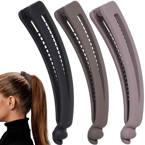 Miniatura 8 de 3 pinzas para el pelo de plátano para mujer, horquilla clásica de doble peine, accesorios antideslizantes para cabello grueso, fino, largo, corto