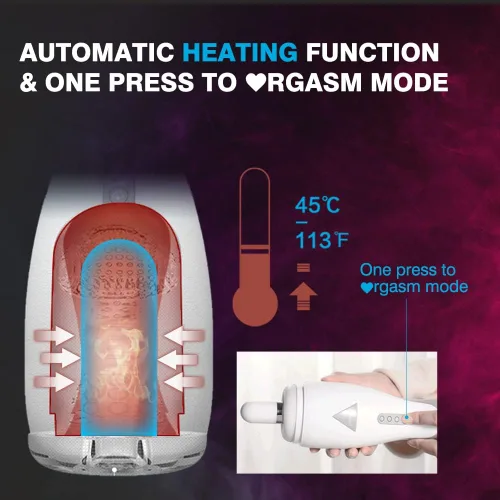 Miniatura 4 de Máquina sexual de succión automática para mamadas, masturbador masculino, juguetes sexuales para adultos para hombres, calefacción vibratoria, manos