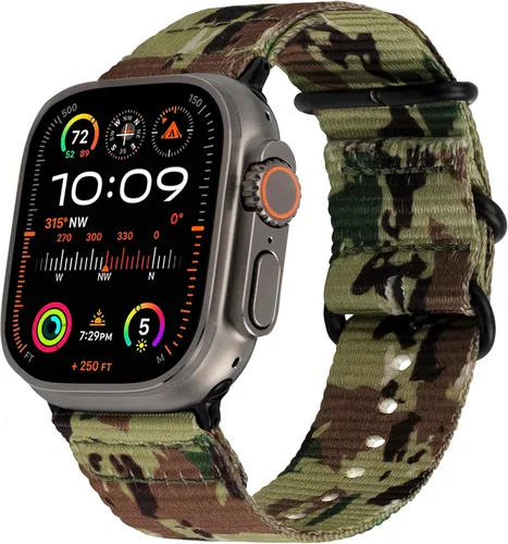 Miniatura 28 de Carterjett - Correa para Apple Watch 1.732 pulgadas, 1.654 pulgadas, 1.575 pulgadas, 1.496 pulgadas, nailon NATO, correas iWatch, mujeres y hombres