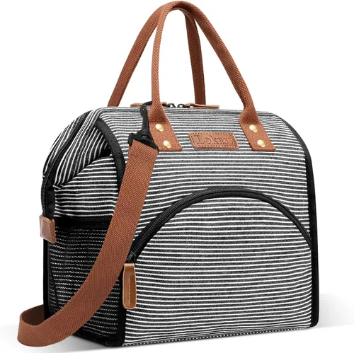 Miniatura 12 de LOKASS - Lonchera aislada para mujeres - Bolsa de almuerzo reutilizable de 10 L para mujeres - Bolsa térmica tipo hielera a prueba de fugas