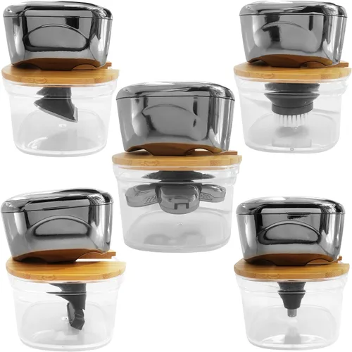 Miniatura 8 de Soporte de enjuague de bambú compatible con AidallsWellup para hombre 5 en 1 con cabezal eléctrico