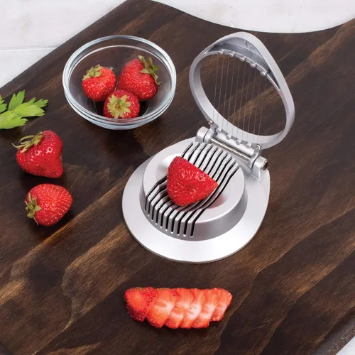 Miniatura 3 de HIC Kitchen Cortador de huevos antiadherente clásico, alambres de acero inoxidable 18/8