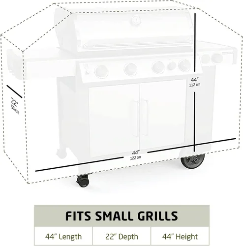 Miniatura 3 de ZOBER Funda resistente para parrilla de barbacoa, 58 pulgadas, impermeable, de doble capa, se adapta a la cubierta de parrilla de gas Weber