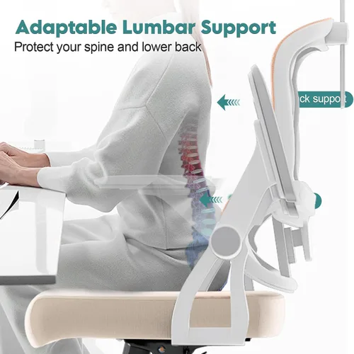 Miniatura 3 de Ergonomic Office Desk Chair, 90°-125° Tilt Back Home Desk Chair with 360° Swivel & Mute Wheels, High Back Mesh Computer Chair for Adults with Lumbar