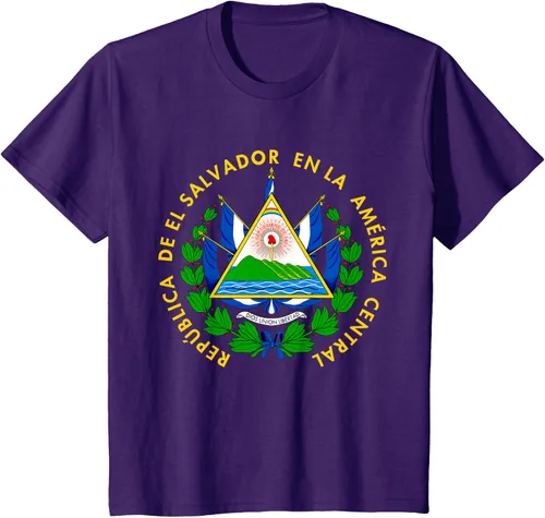 Miniatura 25 de Camiseta con diseño de emblema de la bandera de El Salvador
