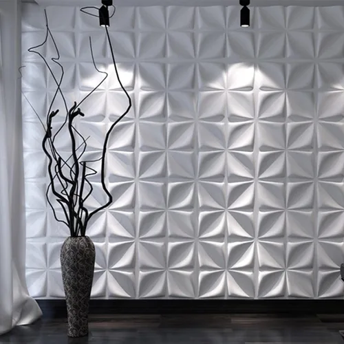 Miniatura 10 de Art3d Panel de pared 3D gris mate plateado PVC, diseño de flores, cubre hasta 3 metros cuadrados, para decoración de paredes interiores en salón