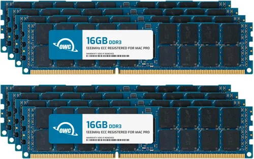 Miniatura 10 de OWC Módulo de actualización de memoria SDRAM de 16 GB (2 x 8 GB) DDR3 ECC registrado CL9 PC3-10600R 1333MHz compatible con modelos Mac Pro Nehalem