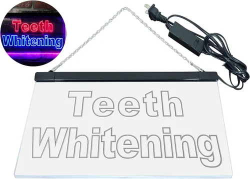 Miniatura 8 de ADVPRO Teeth Whitening Dentist Display Dual Color LED Neon Sign Blue & Red 24" x 16" st6s64-j0996-br