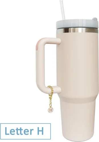 Miniatura 4 de Accesorios de dije de letra para vaso Stanley, 2 unidades, identificación con inicial de nombre, personalizable, para vaso Stanley H
