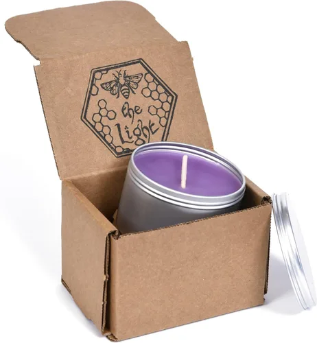 Miniatura 23 de BeeTheLight Vela de Cera de Abeja en Tarro - 100% Cera de Abeja Pura de EE.UU. en Recipiente de Vidrio - Vainilla y Miel