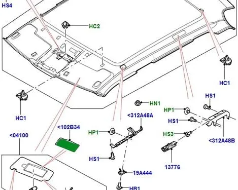 Miniatura 5 de LAND ROVER Vanity SUNVISOR Espejo Range Rover EVOQUE 15 ON Nuevo LR075958