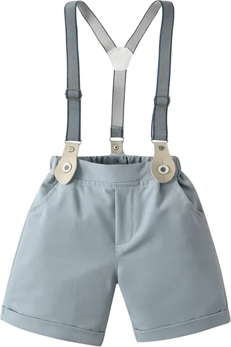 Miniatura 5 de Boarnseorl Conjunto de pantalones cortos, camisa + pantalones cortos + corbata de moño + tirantes