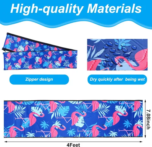 Miniatura 2 de Junkin Cubierta para pasamanos de piscina de 4 pies, cubierta para barandilla de mano de piscina con cremalleras, barandilla antideslizante, agarre