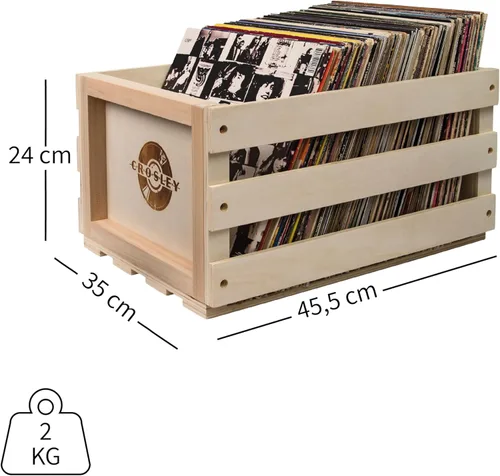 Miniatura 3 de Crosley Record Caja de almacenamiento. talla única Natural