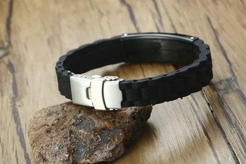 Miniatura 4 de XUANPAI Pulsera de silicona con texto en inglés To My Son Never Forget That I Love You Boys, regalo de inspiración para hijo, amor, mamá, hombres