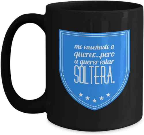 Miniatura 3 de Taza de Café Soltera Vaso, taza de café divertidas, tazas personalizadas, taza de café inspiradoras, taza con mensajes positivos.