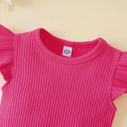 Miniatura 3 de Enterizo de punto para niña de 0 a 24 meses, con volantes, para niñas pequeñas