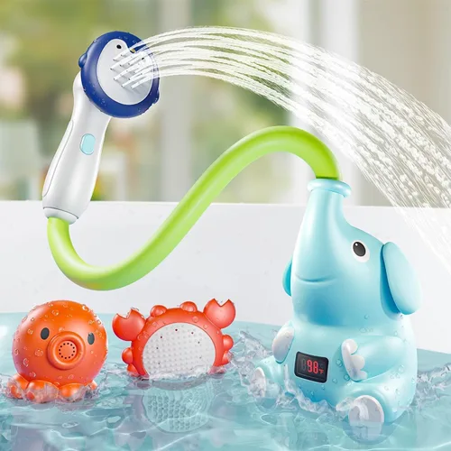 G-WACK Juguetes de baño para bebés, rociador de cabezal de ducha con termómetro de agua para recién nacidos, niños pequeños y niños | Accesorios