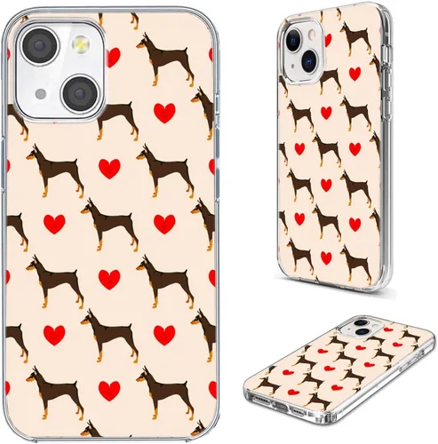 Miniatura 21 de Funda protectora completa a prueba de golpes, delgada, suave, TPU transparente, para iPhone 14/13 6.1, diseño de animales de dibujos animados