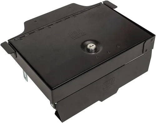 Miniatura 2 de Caja de seguridad de consola central Tuffy para RAM 1500/2500/3500 2019–2025, inserción de acero de calibre 16, cerradura anti-palanca, sin