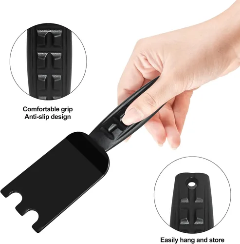 Miniatura 4 de XYK Paquete de 2 espátulas raspadoras para parrillas George Foreman de interior y otras parrillas interiores con ranuras, herramienta limpiadora