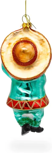Miniatura 3 de Perro Chihuahua con sombrero tocando guitarra soplado adorno de Navidad