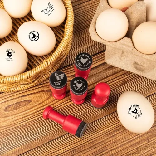Miniatura 7 de Sellos de huevos para huevos frescos, sello personalizado con diseños, logotipo personalizado, sellos de animales, sello personalizado duradero