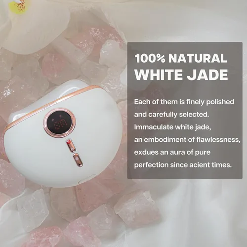 Miniatura 5 de VRAIKO Aurora - Dispositivo LED Gua Sha, herramienta facial Gua Sha de piedra de jade con calor y vibración, masajeador facial