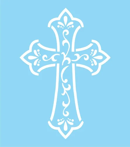 Miniatura 11 de Plantilla de cruz cristiana, decorativa, ornamental, religiosa, familia, letreros artísticos (5 pulgadas de alto)