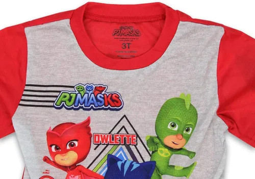 Miniatura 5 de PJ Masks Conjunto de pijama de 2 piezas con pantalones de manga corta para niños pequeños