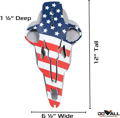 Miniatura 2 de Do-All Outdoors ABAM5 Do All Outdoors American Iron Buck Soporte para Astas, Rojo/Blanco/Azul, 15.75" x 8.1" x 2.6", Rojo/Blanco/Azul, 15.75" X 8.1