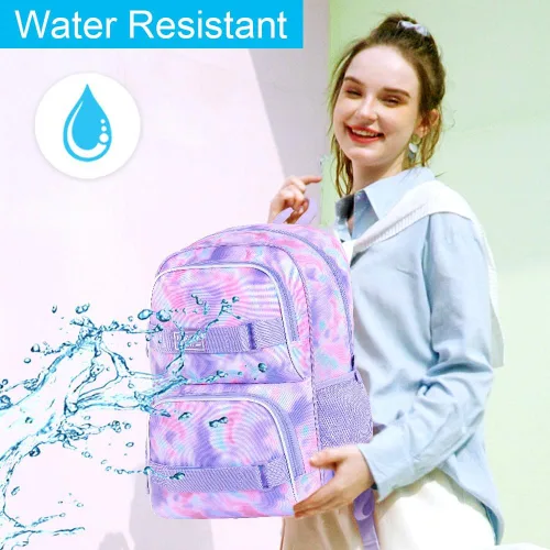 Miniatura 62 de Mochila para laptop, 16 pulgadas, bolsa escolar y bolsa de almuerzo, mochilas resistentes al agua para adolescentes, niñas, mujeres, estudiantes