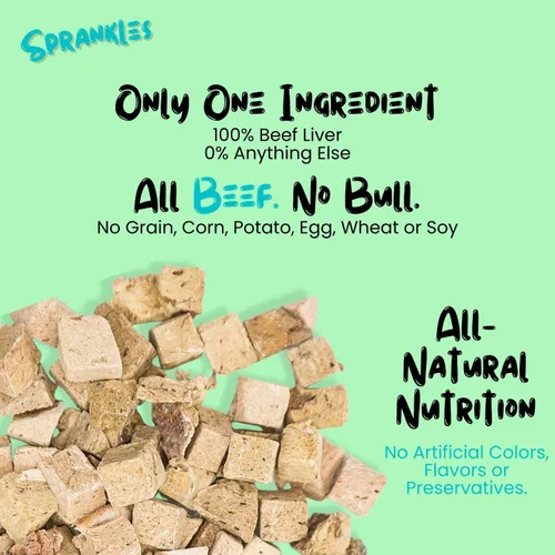 Miniatura 3 de Golosinas de hígado de res liofilizadas para gatos y perros, un solo ingrediente, totalmente natural, sin granos, con alto contenido de proteínas