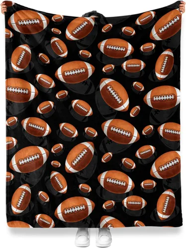 Miniatura 3 de Jekeno Manta de fútbol americano, regalos para niños, hijos, hombres, papá, marido, cumpleaños, Navidad, fiesta, decoración temática deportiva