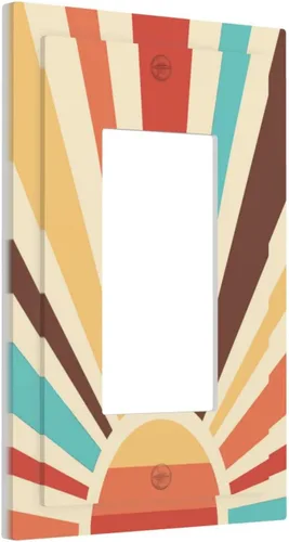 Miniatura 34 de Cubierta de interruptor de luz de palanca individual decorativa de 1 cuadrilla, placa frontal eléctrica para baño, cocina, decoración del hogar