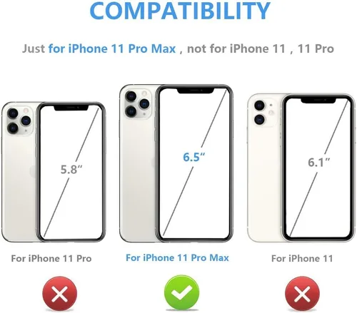 Miniatura 2 de OT ONETOP - Funda tipo cartera para iPhone 11 Pro Max con tarjetero y ranuras para tarjetas, doble cierre magnético y funda duradera a prueba de Oro