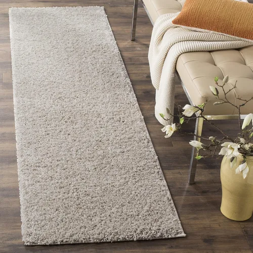 Miniatura 25 de SAFAVIEH Arizona Shag Collection ASG820A - Alfombra de pasillo, 2 pies 3 pulgadas x 6 pies, color crema, diseño sólido, no desprende pelusa y fácil