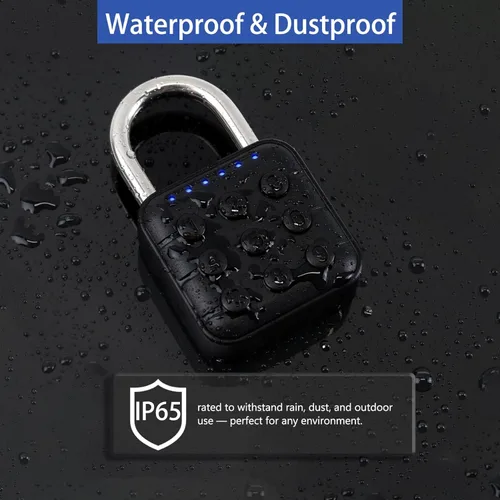 Miniatura 5 de UMIKSMART - Candado de combinación de 6 dígitos, bloqueo de contraseña de alta seguridad con cuerpo de aleación de zinc impermeable IP67, bloqueo