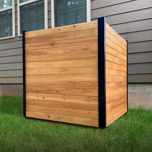 Miniatura 10 de 4 pies de alto x 4 pies de ancho (2 paneles) Enclo Premium pantalla de privacidad de madera sin excavación, ideal para pared de privacidad al aire