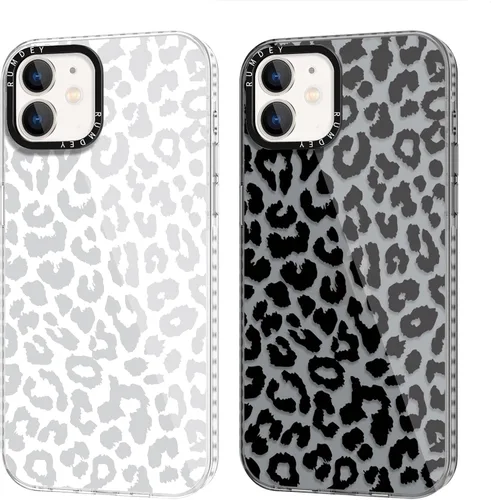 Miniatura 13 de Pack de 2 Fundas con Estampado de Guepardo para Apple iPhone 13 / iPhone 14 de 6.1 Pulgadas, Funda Transparente Linda Coquette con Patrones