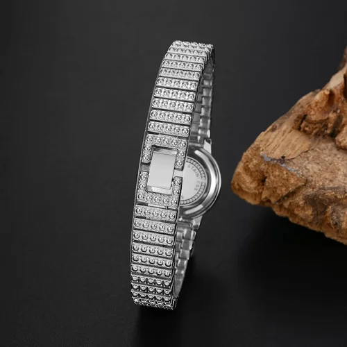 Miniatura 5 de Avaner Reloj de pulsera analógico de cuarzo con diamantes de imitación para hombre con correa de acero inoxidable para disfraz de Halloween