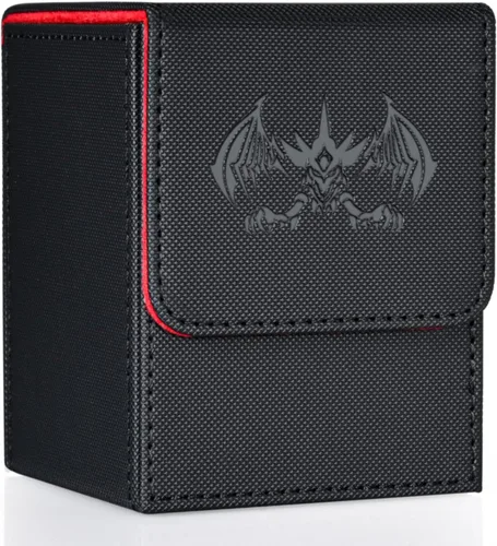 Miniatura 10 de Caja para barajas de cartas UAONO para cartas Yugioh MTG, caja de cubierta de 100+ con 2 divisores compatible con TCG CCG, caja de almacenamiento