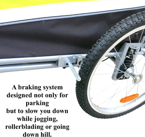 Miniatura 4 de Booyah - Cochecito de perro mediano y remolque de bicicleta para mascotas con suspensión, color negro