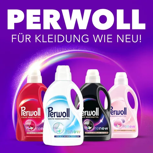 Miniatura 6 de Perwoll Renovar blanco (25 lavados), detergente líquido para ropa blanca, detergente fino fortalece las fibras y mejora la intensidad