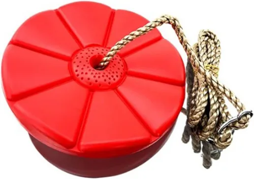 Miniatura 2 de Columpio de disco, cuerda de disco resistente para accesorios de patio de recreo (rojo)