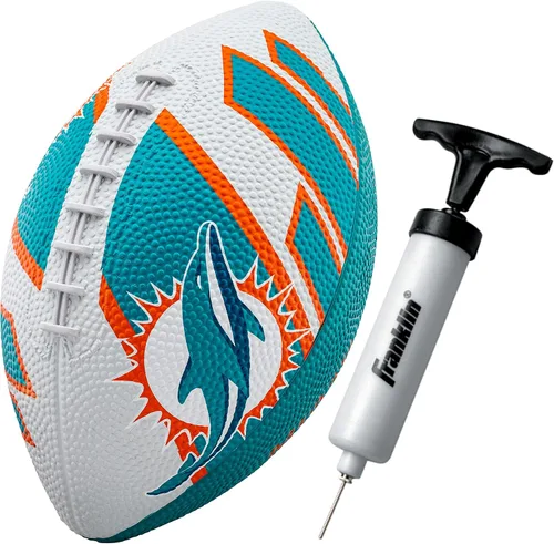 Miniatura 30 de Franklin Sports NFL Team Footballs - Rubber Youth Mini Balls for All Teams - Kids 8.5" Football + Air Pump Sets - Official NFL Licensed
